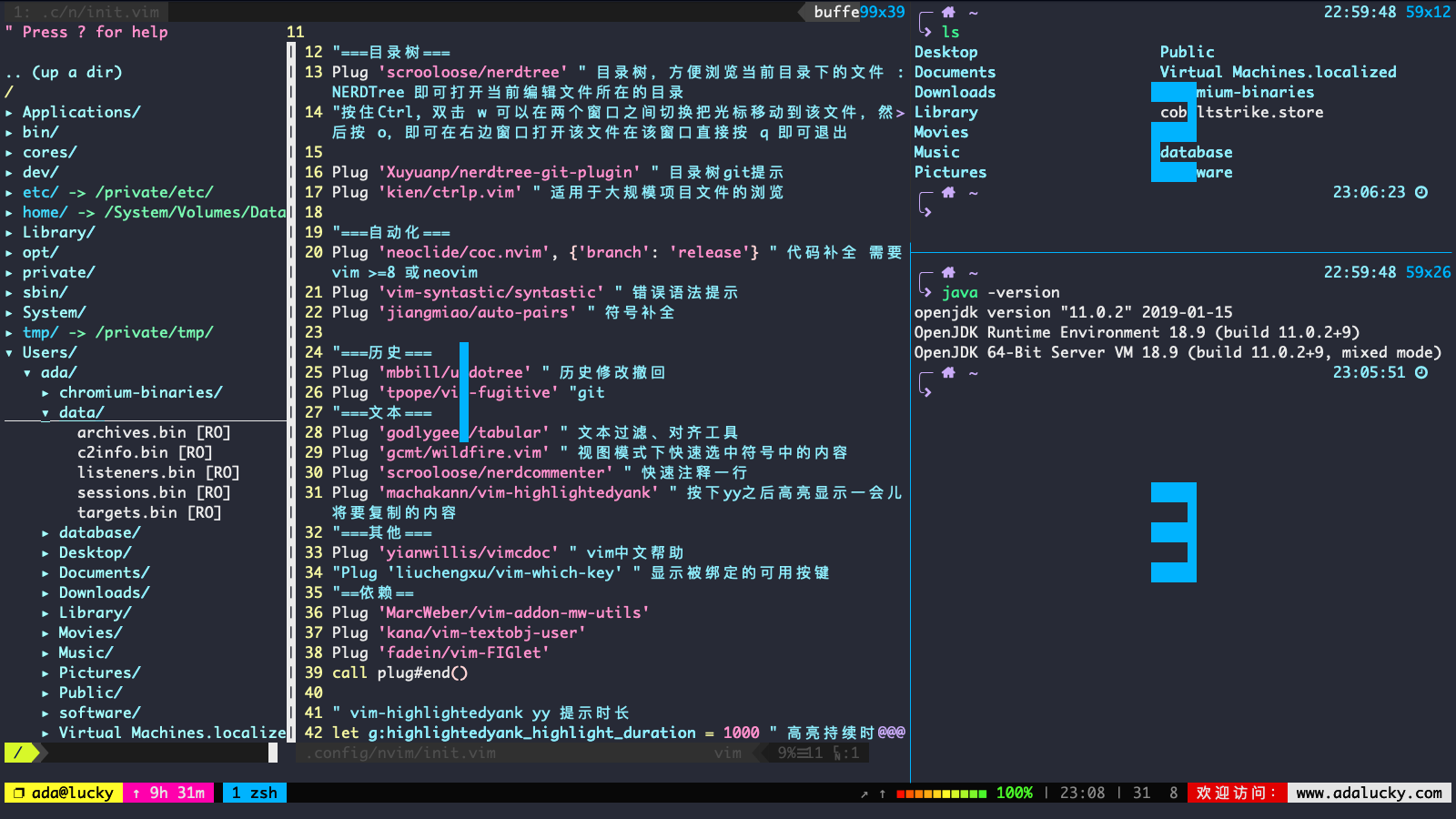 Tmux+Neovim